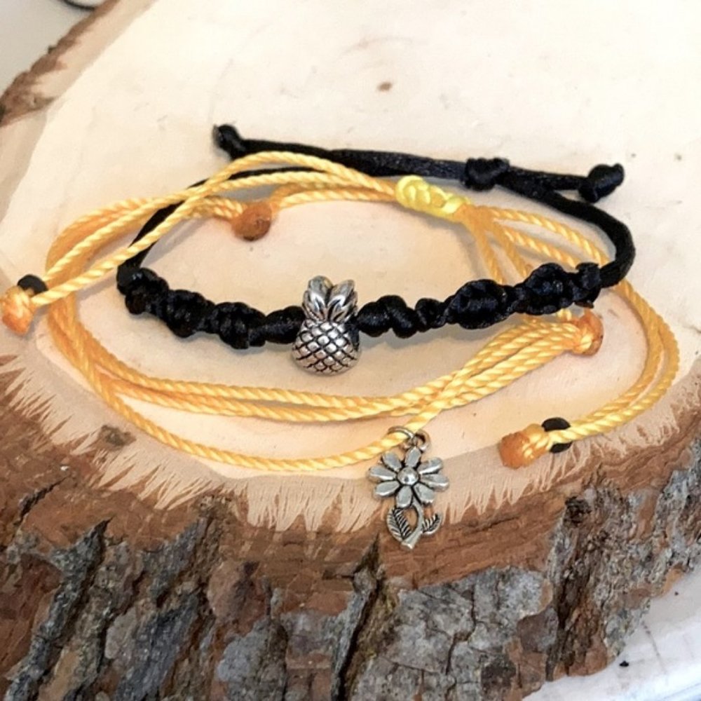 Marisol pineapple 🍍 🌻 sunflower bracelet set